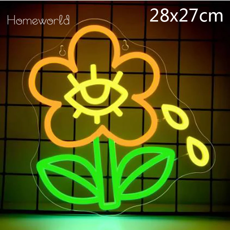 Flower LED Neon Sign Used for living room bedroom Baby Room Wall Art Decorative Lights USB powerd holiday birthday party gifts
