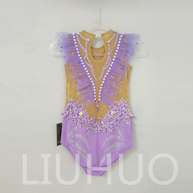 LIUHUO Rhythmic Gymnastics Leotard Competitive Cheerleading Performance For Children