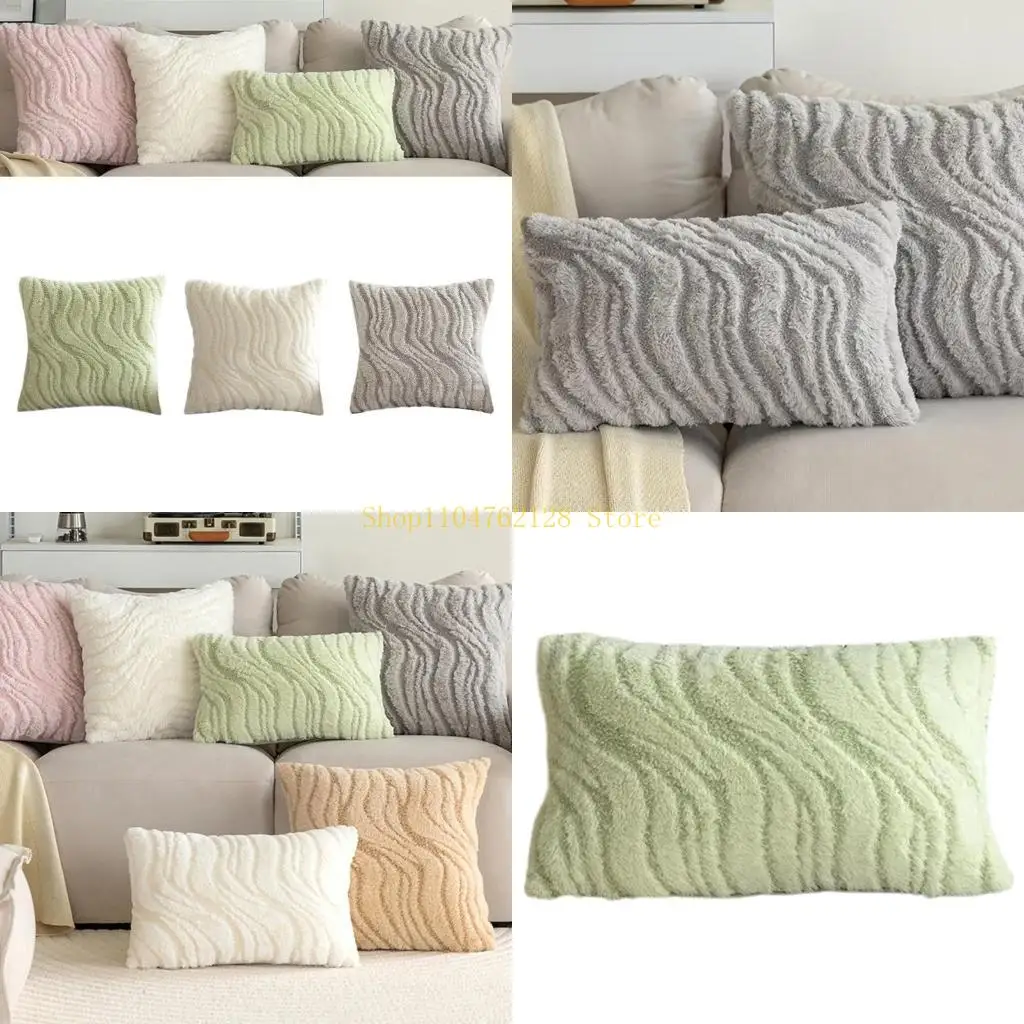 Modern Rippled Designs Throw Pillow Cover,Plushes Pillowcase, Perfect for Enhancing Home Decors, Standard 45x45cm Size best sale