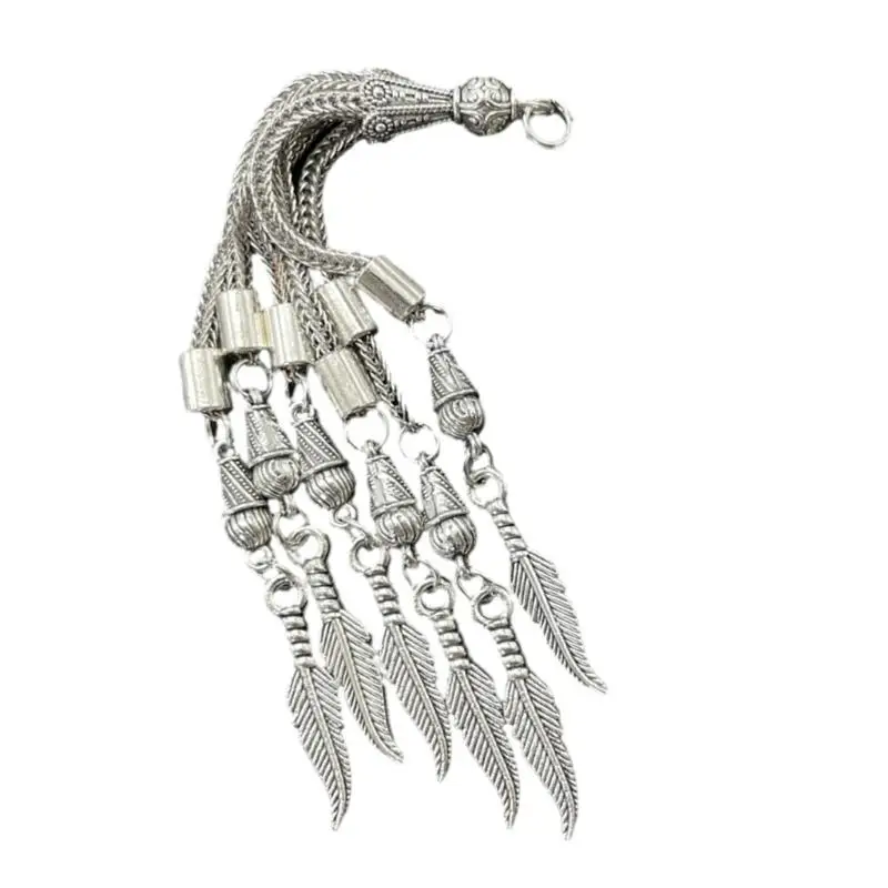 A52E Vintage StyleLeaves Moon Star Pendant Adornment for DIY Jewelry Making Unique and Durable Craft Rosary Accessories Charm