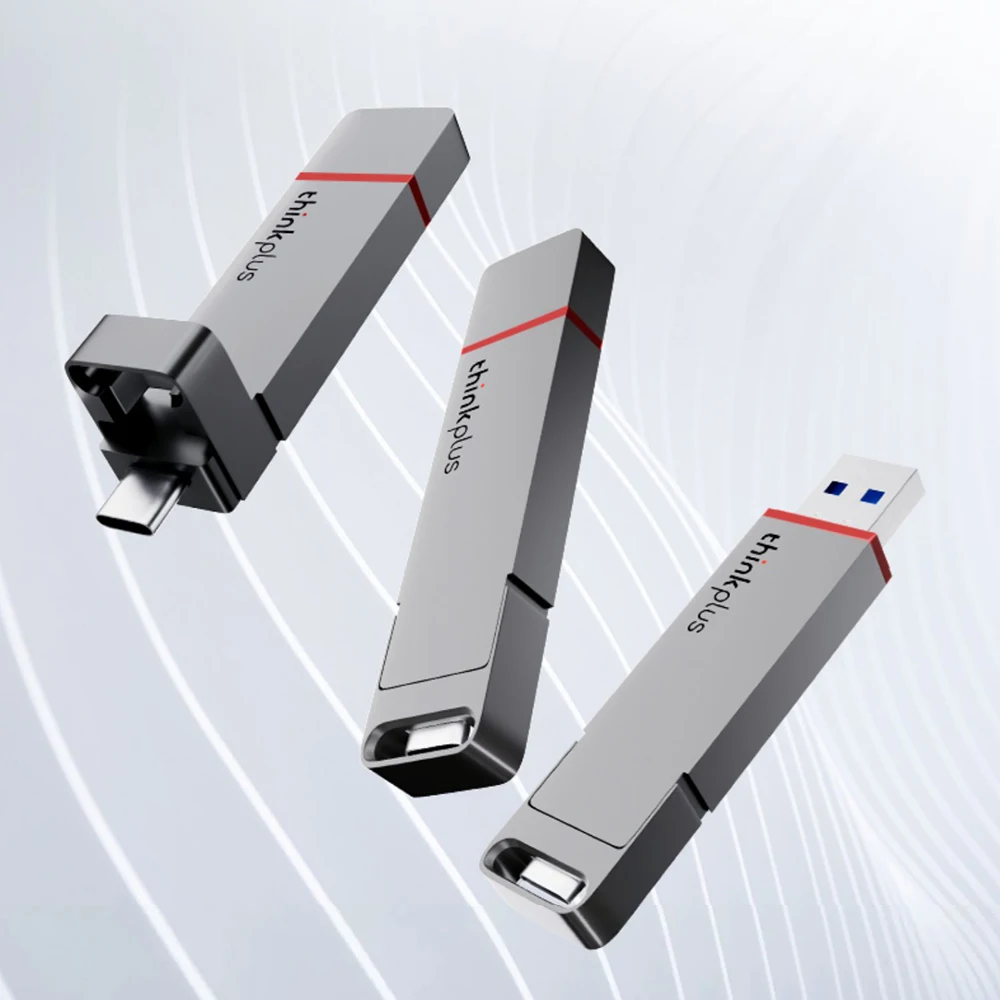 Lenovo thinkplus TU200 Портативный твердотельный USB диск 128 ГБ 256 ГБ 512 ГБ 1 ТБ USB3.2/Type-C двойной порт Por твердотельный металлический u-диск