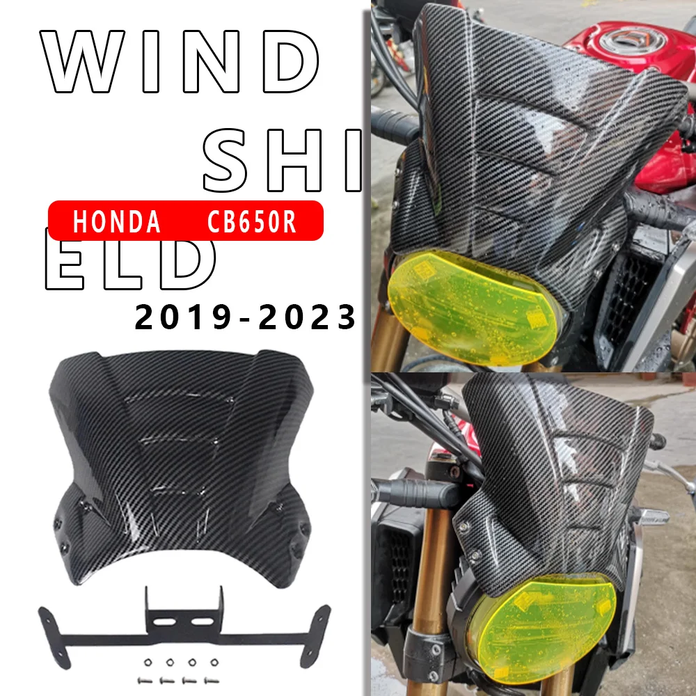 

MTKRACING for HONDA CB650R 2019-2023 Motorcycle Accessories Windshield Windscreen Wind Shield Deflector