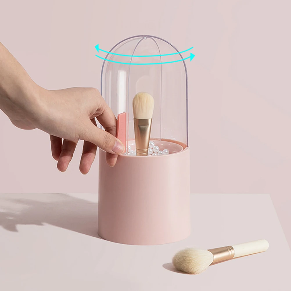 

Cosmetics ganizer Pink Eye Shadow Brush Desktop Decoration Holder Storage ganizer Makeup Brushes Box Dustproof Container