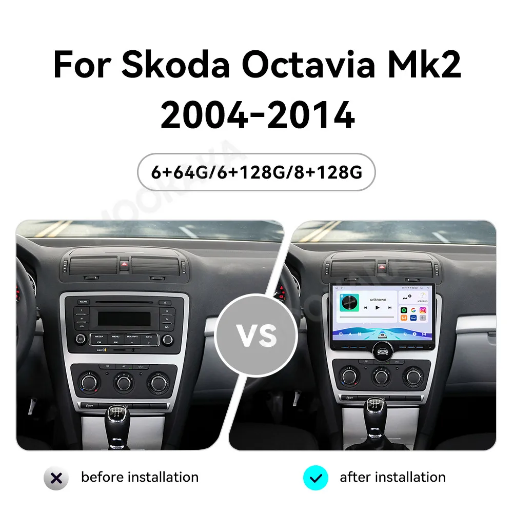 11.5 Inch Screen Car Radio For Skoda Octavia 2004-2014 Android GPS Navigation Multimedia Video Stereo Receiver Head Unit