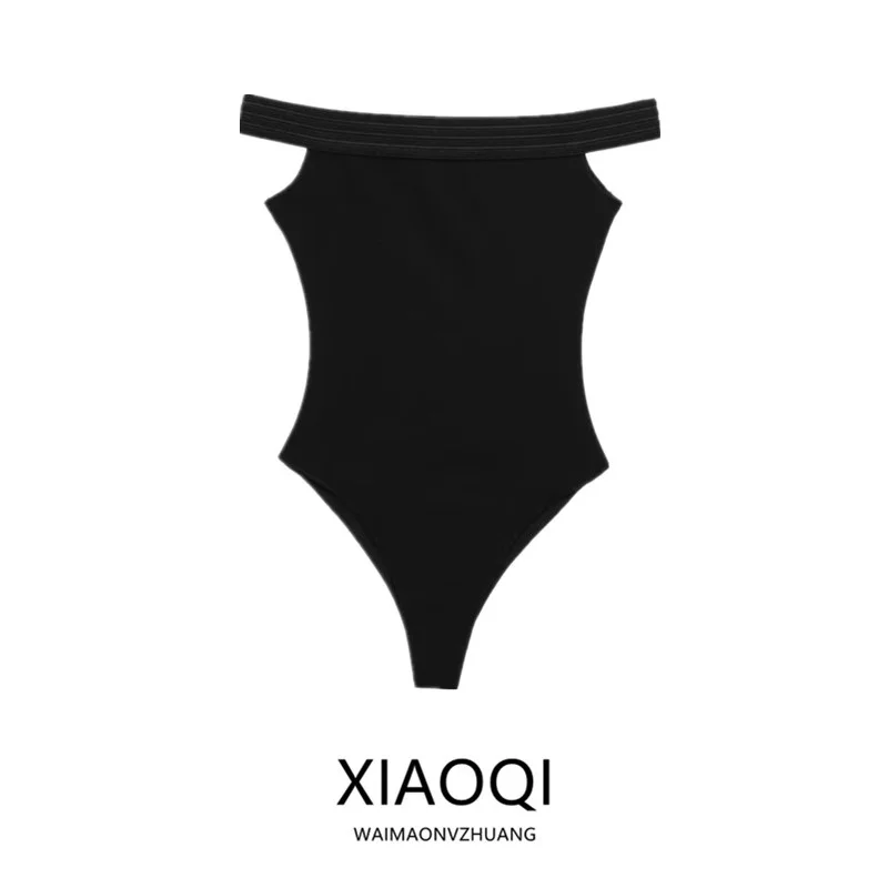 

Весна 2025: Женские комфортные эластичные цельные шорты с открытыми плечами, прямым воротником, универсальные, со средней посадкой