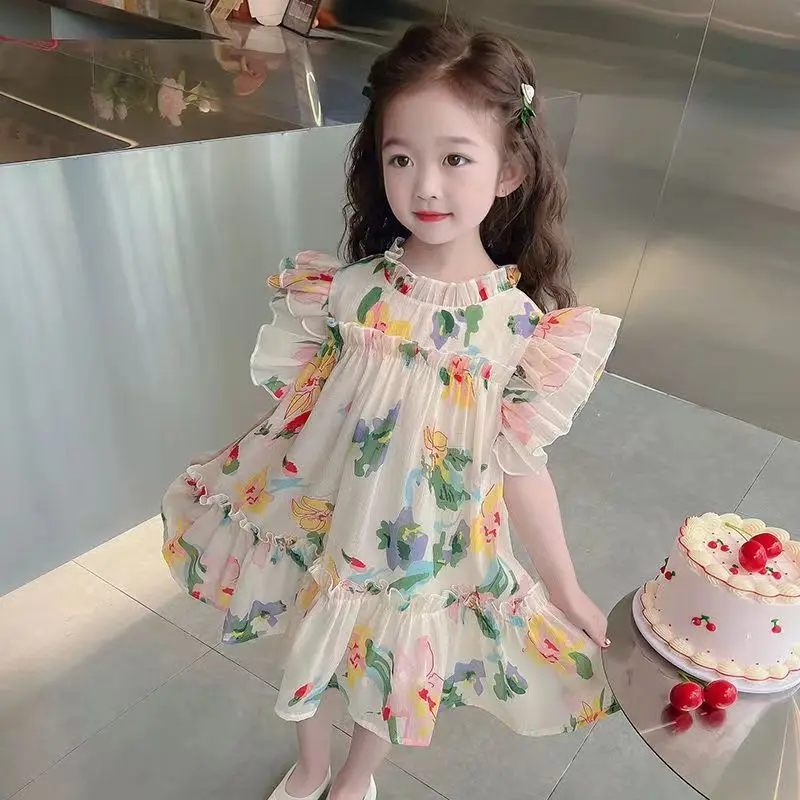 fall dresses for girls 7 8 Pom Pom Dress in Fun Floaties- Infant/Girls/Tween (12/24M-4T,7/8) Fun Floaties / 2T main image 1