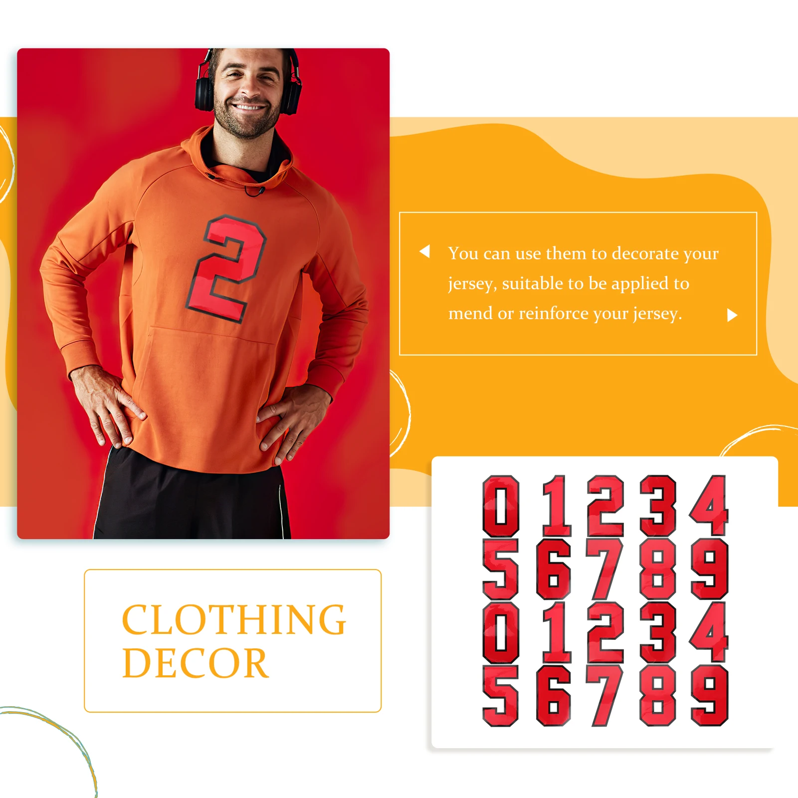 

20pcs Number Embroidered Patches Sewing Appliques For Clothes Decorative Bag Accessories Multi-Function Coat Embellishments