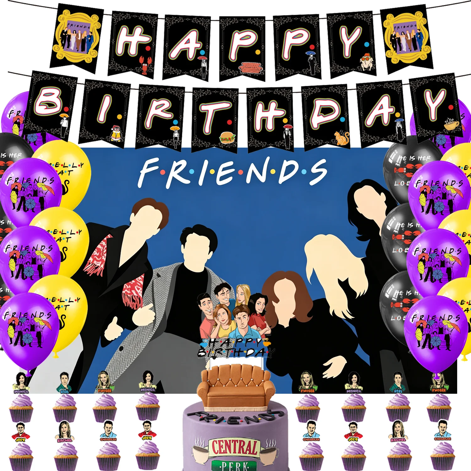 F-Friends Theme Birthday Party - Supply Event 评论和价格