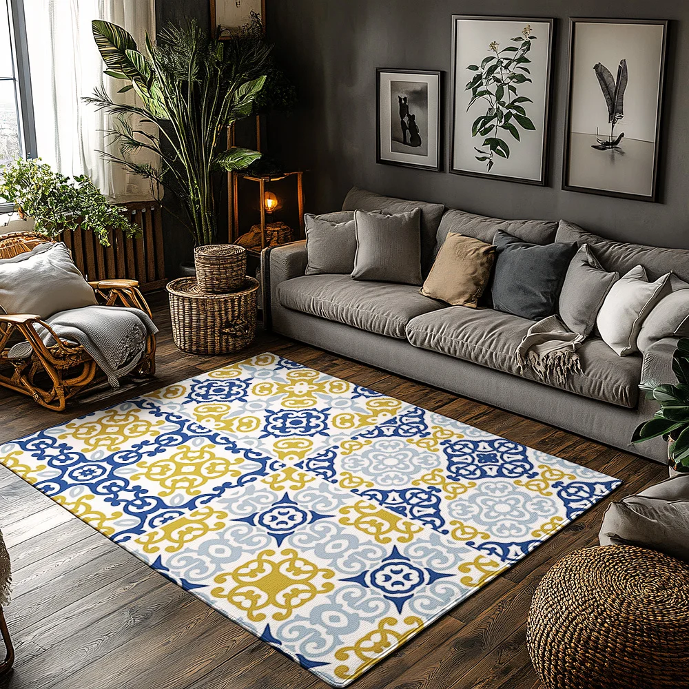 

Декоративный коврик, нескользящий коврик, моющийся напольный коврик, домашний декор, внутренние и уличные коврики, современный богемный ковер, прихожая для гостиной