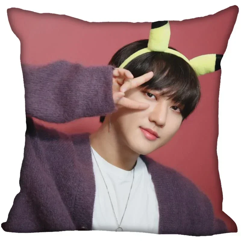 KPOP Seo Changbin Pillow Cover Bedroom Home Office Decorative Pillowcase Square Zipper Pillow Cases Satin Fabric Eco-Friendly