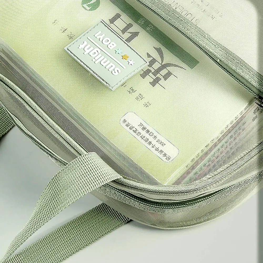 Nylon Mesh Mesh Zipper Pouch Bag Transparent Multifunctional Transparent File Bag Large Capacity Portable Data Storage Bag