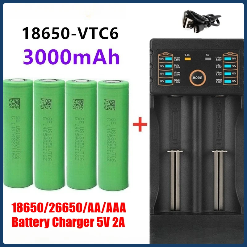 

Rechargeable Battery Charger Multifunctional 18650/26650/AA/AAA Battery Charger 5V 2A
