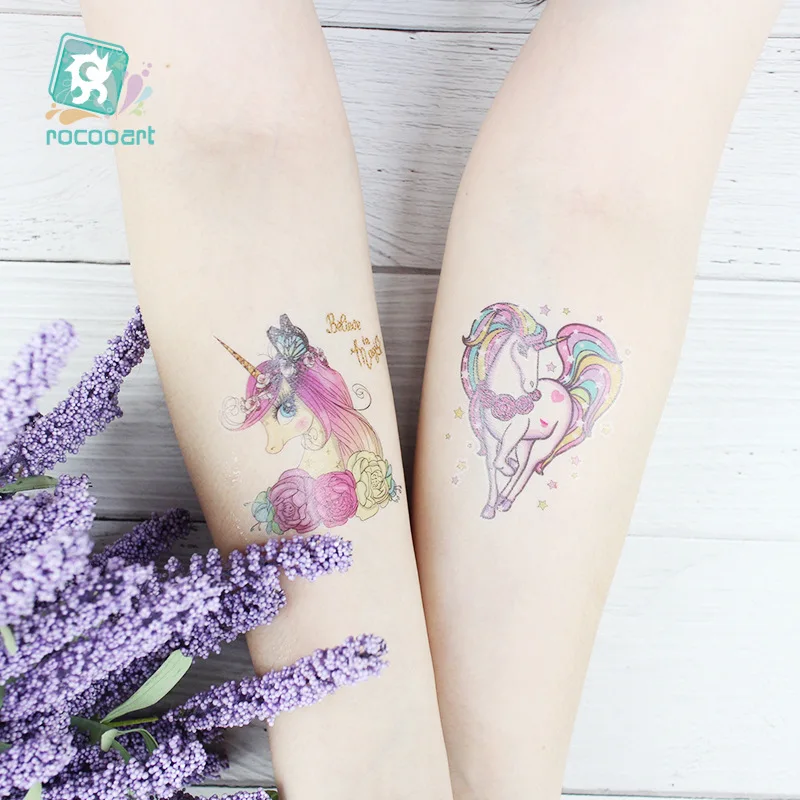 

New Waterproof And Fresh Children's Tattoos Stickers Fun Unicorn Cartoon Animal Temporary Tattoo Stickers Size:75*80mm