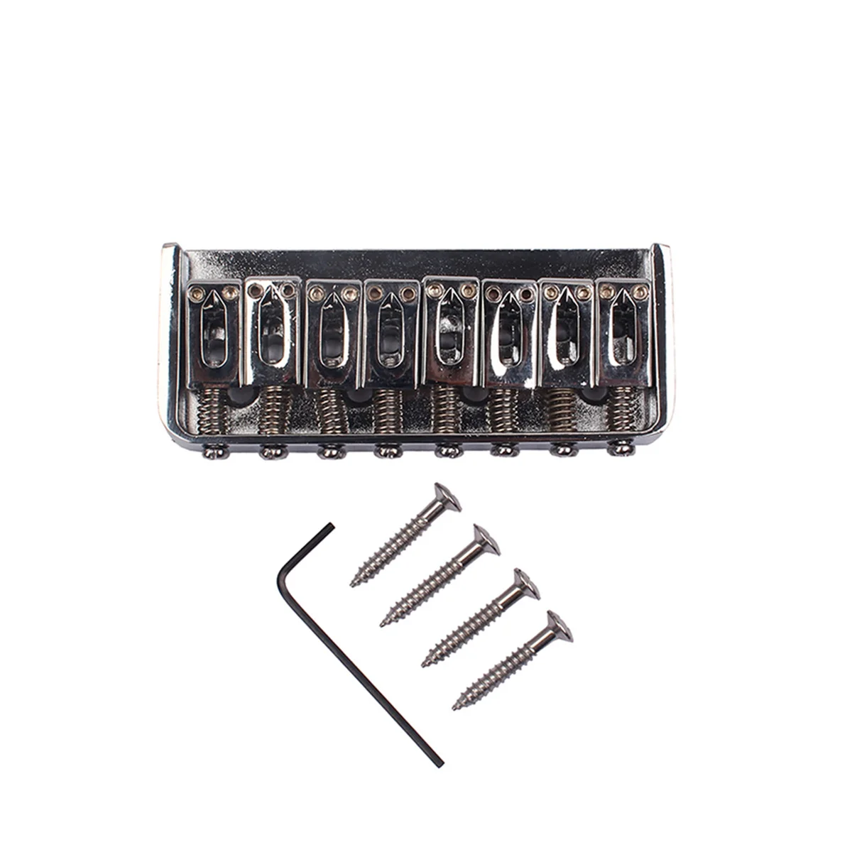 

8 String Guitar Bridge Metal Parts for Bass Guitar Lightweight Exquisite Design Smooth Surface Polished Endurance Replacement