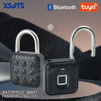 Tuya Bluetooth Smart Biometric Fingerprint Door Lock Keyless Quick Unlock Anti Theft Padlock IP67 Waterproof Home Travel Securit