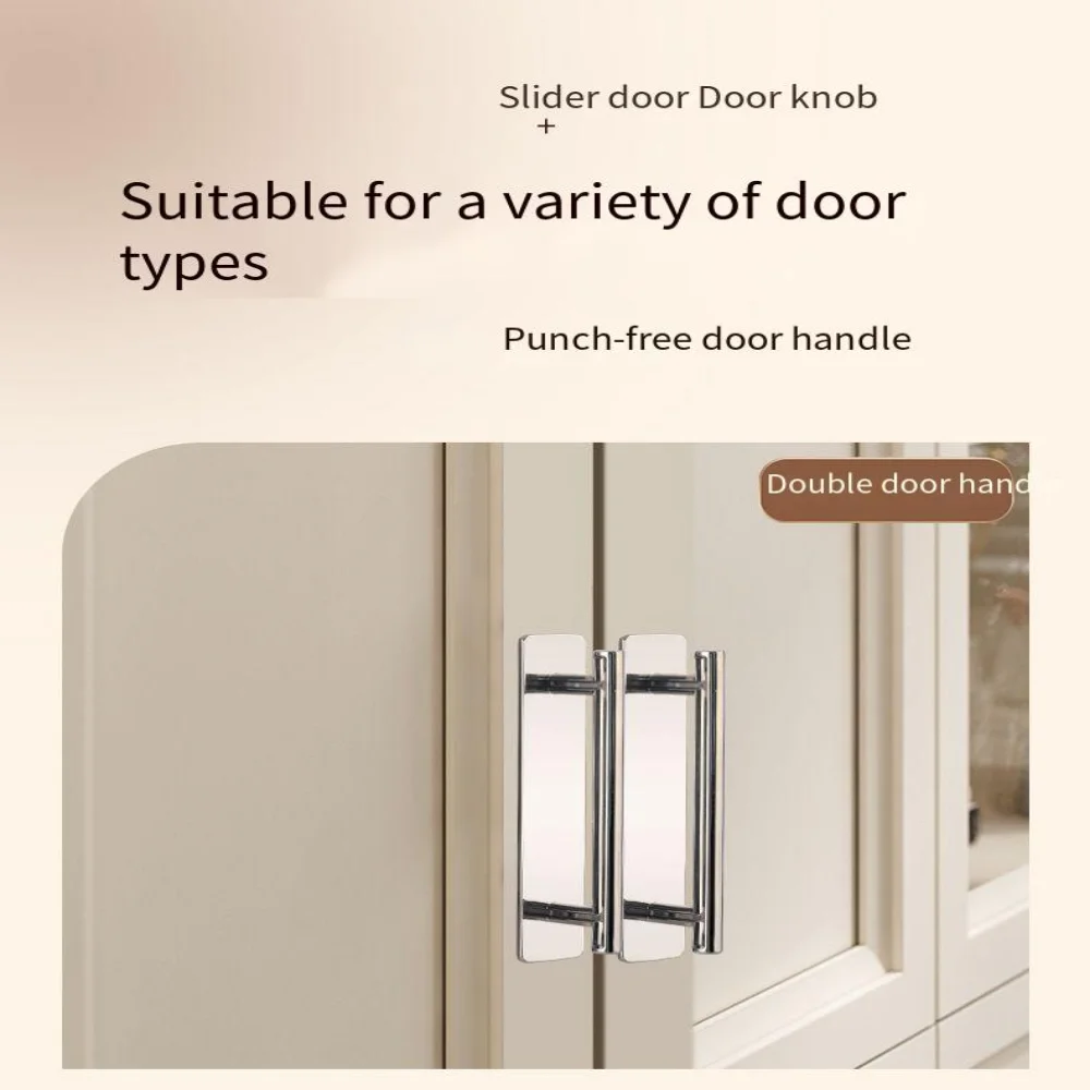 Glass Window Handle Smooth Thickened Pp Handle Sliding Door Handle Self-Adhesive For Drawer Double Door Cabinet