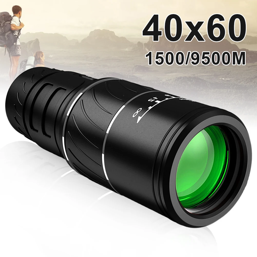 

40X60 HD Optics BAK4 Telescope Night Vision Monocular Portable High Power Telescope For Hunting Bird Watching For Travel Hikiing