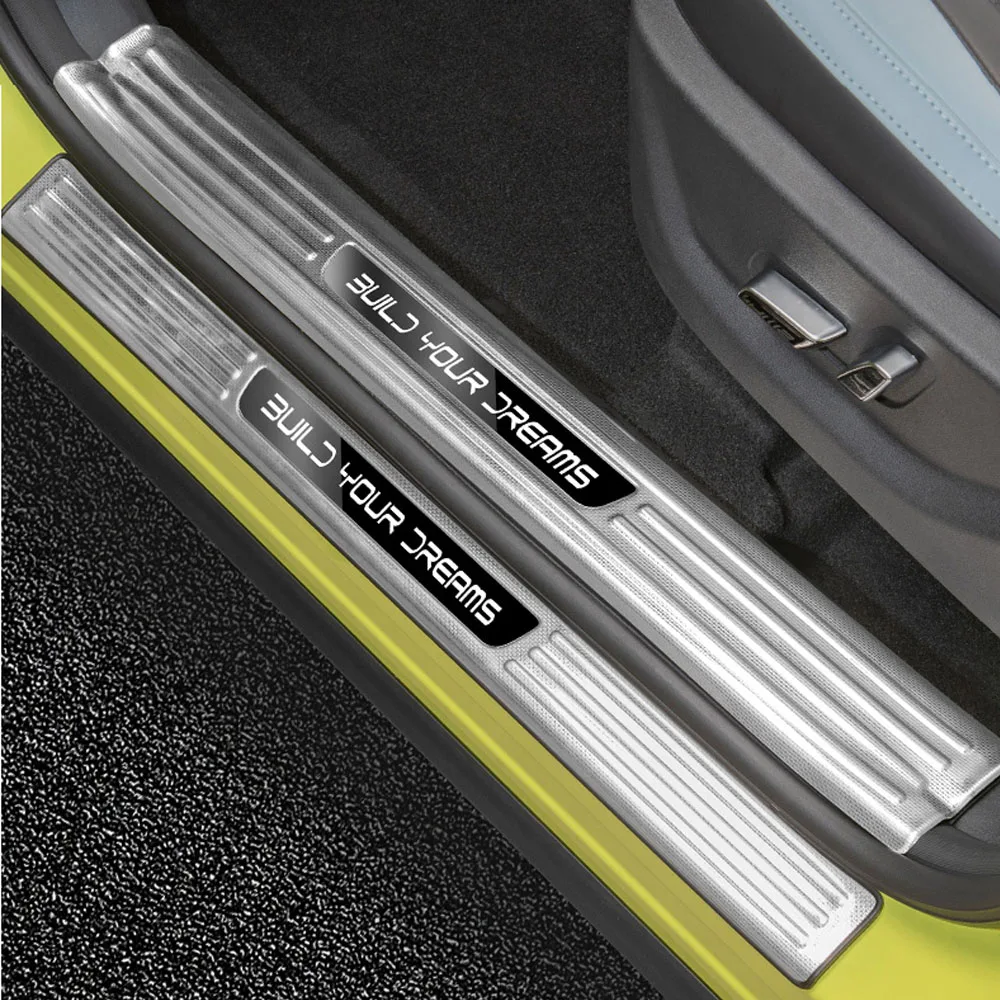 

For BYD Seagull Dolphin Mini Surf Snowflake Patterned Stainless Steel Threshold Strip Modification Supplies Welcome Pedal