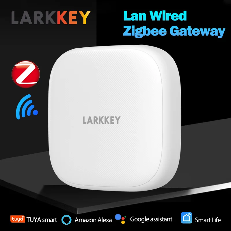 LARKKEY ZigBee Smart Wired Gateway Hub Voice Remote Controller Mesh Smart Home Bridge Smart Life APP Work Alexa Google Home