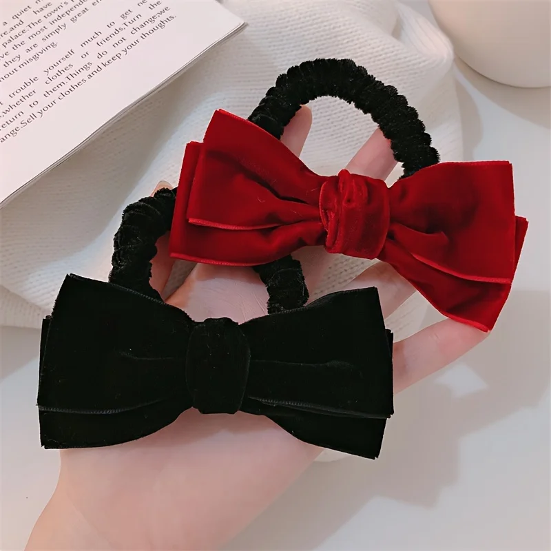 VIKAR Элегантные женские эластичные ленты для волос с черной полосой, модный аксессуар для четырех сезонов, повседневный стиль