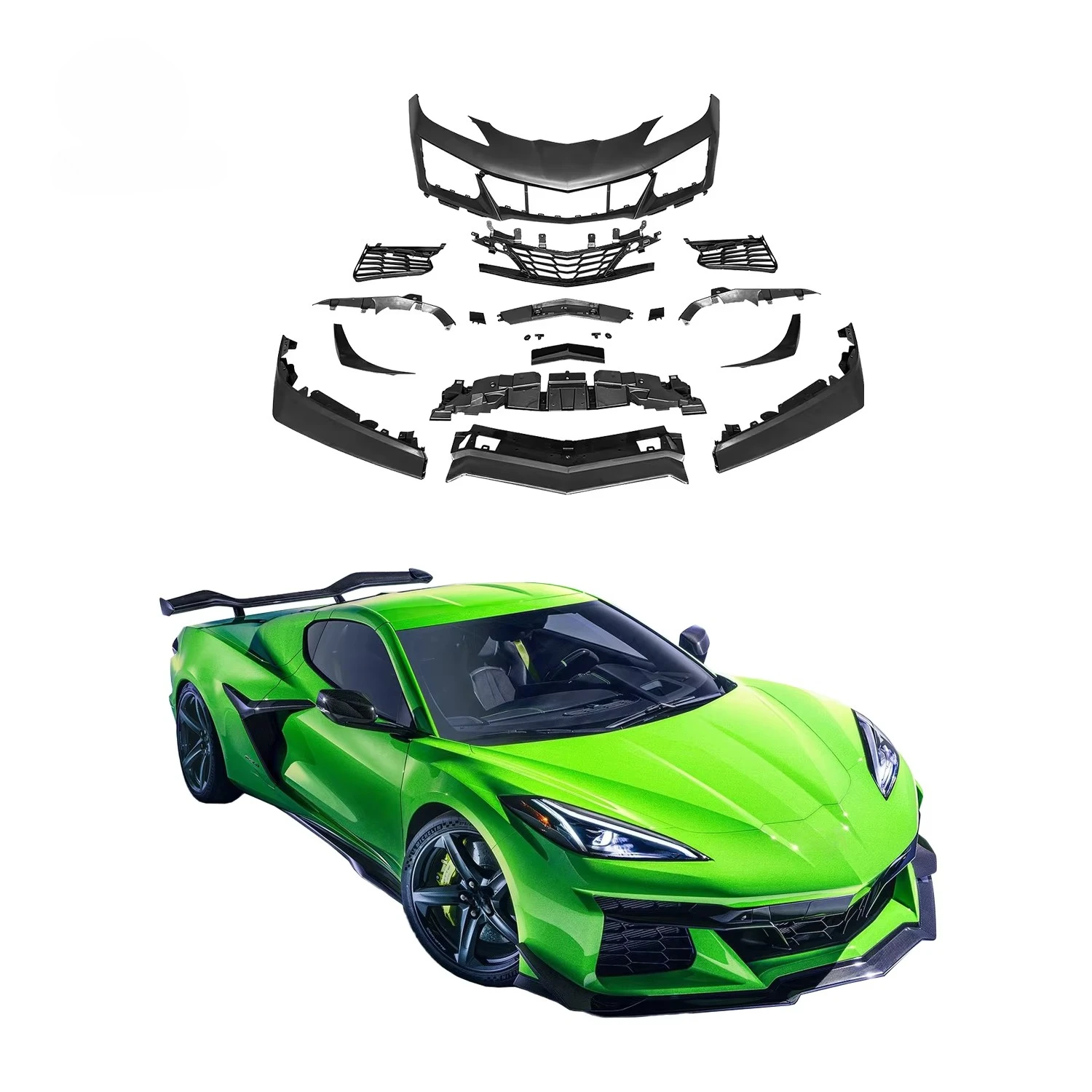 

Car Bumper C8 Z06 Style Front Bumper Modification Car Body Kit for Chevrolets Corvette BodyKit
