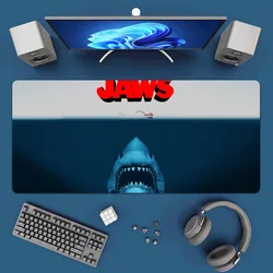 Jaws Movie Ocean Mousepad Office tappetino per Mouse grande tappetini per tastiera gioco per Computer in gomma per PC tappetino per Mouse antiscivolo grande