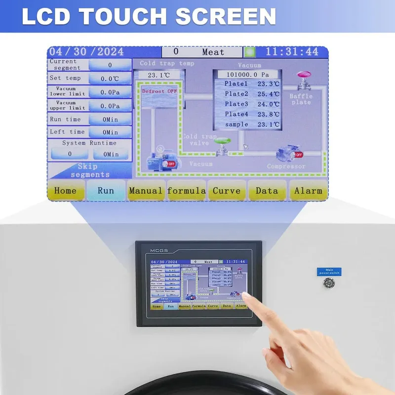 Best Price 4-6Kg 4 Trays Lyophilizer Sale For Oligopeptide Lyophilized Powder Freeze-Dried Mask - And Vacuum Freeze Dryer