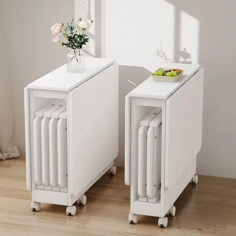 

Household folding table Small apartment simple storage dining table Eating Multifunctional mobile dining Foldable