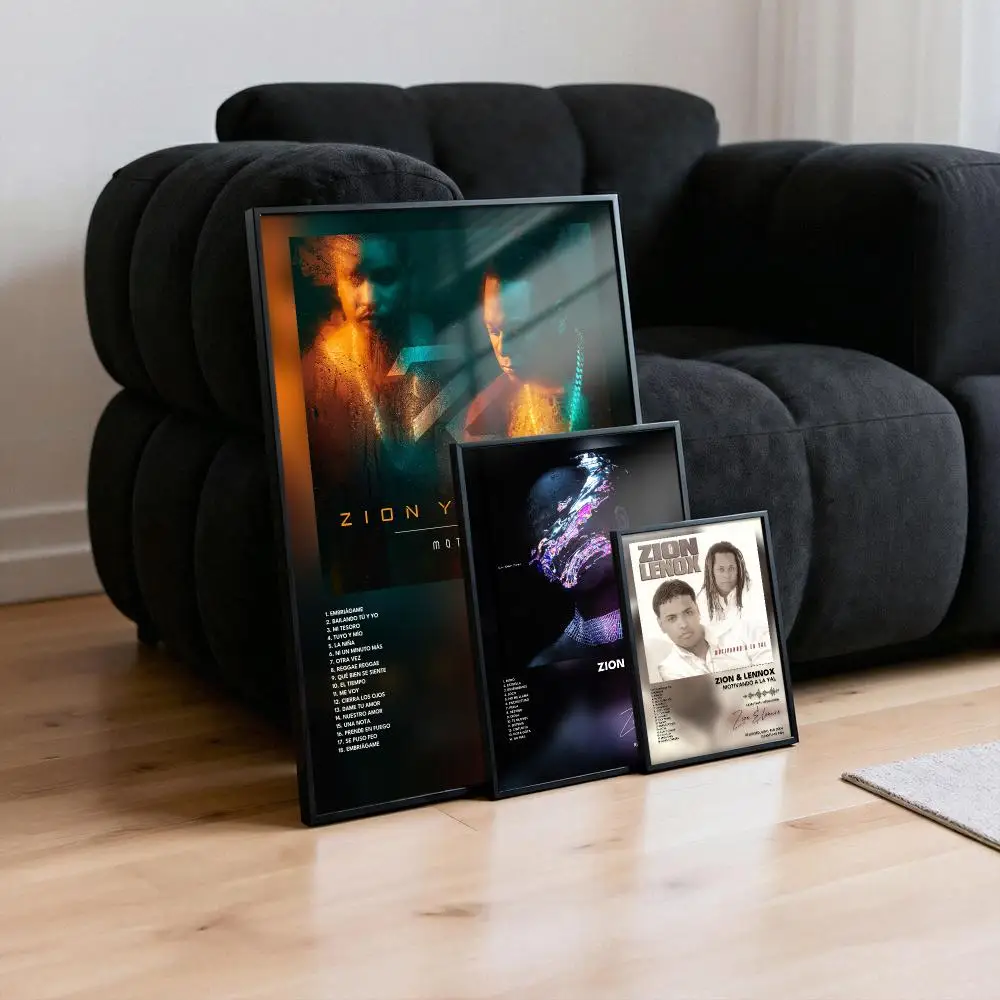 Zion Lennox Motivan2 Poster Peelable Self-Adhesive Album Cover Stickers, Frameless Wall Art for Singer Band Pop Rap Bedroom