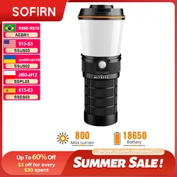 SOFIRN BLF LT1 LED Camping Light Super Bright Anduril 2.0 Rechargeable Hiking Torch Spotlight Variable Color 2700K to 5000K