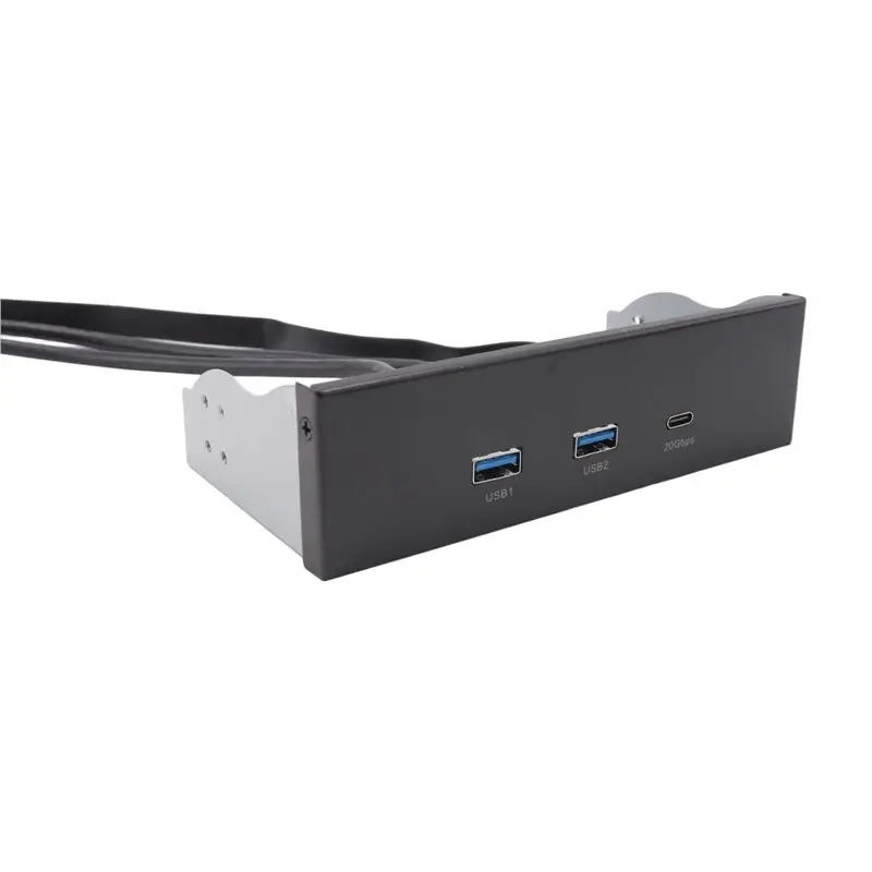 AED6-USB Front Panel For PC 2 Port USB 3.2 GEN1 5Gbps + 1 Port TYPE-C 10Gbps/20Gbps Hub For Desktop 5.25Inch Floppy Drive Bay