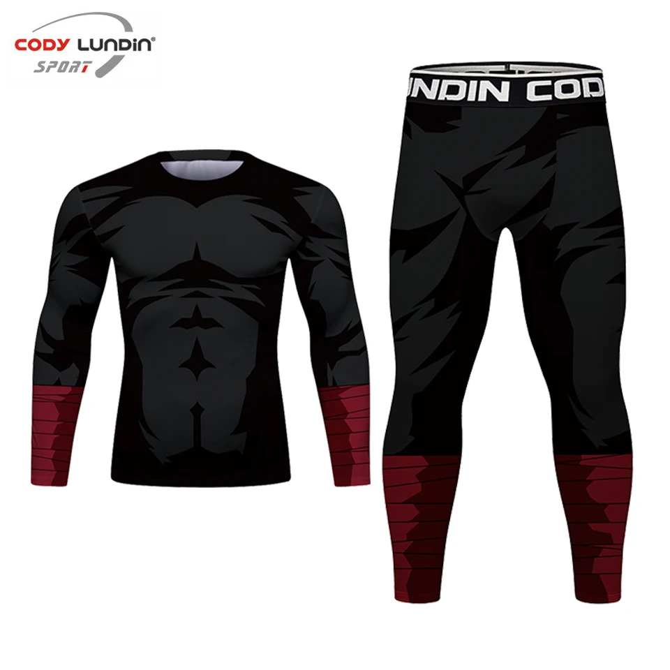 Kombinezon bokserski MMA koszulka kompresyjna + spodnie Rashguard męska BJJ Kickboxing obcisła koszulka Muay Thai spodenki MMA Fightwear dres