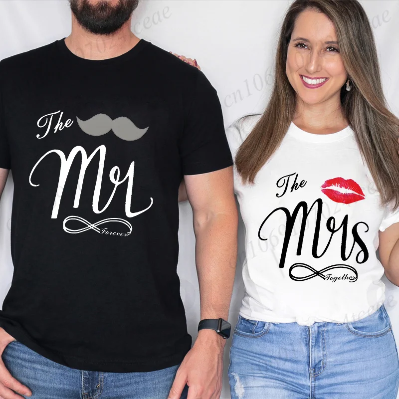 Camisetas Personalizadas para Parejas, Camisetas de Novios, Regalo de Aniversario de Bodas, Camisetas a Juego para Enamorados