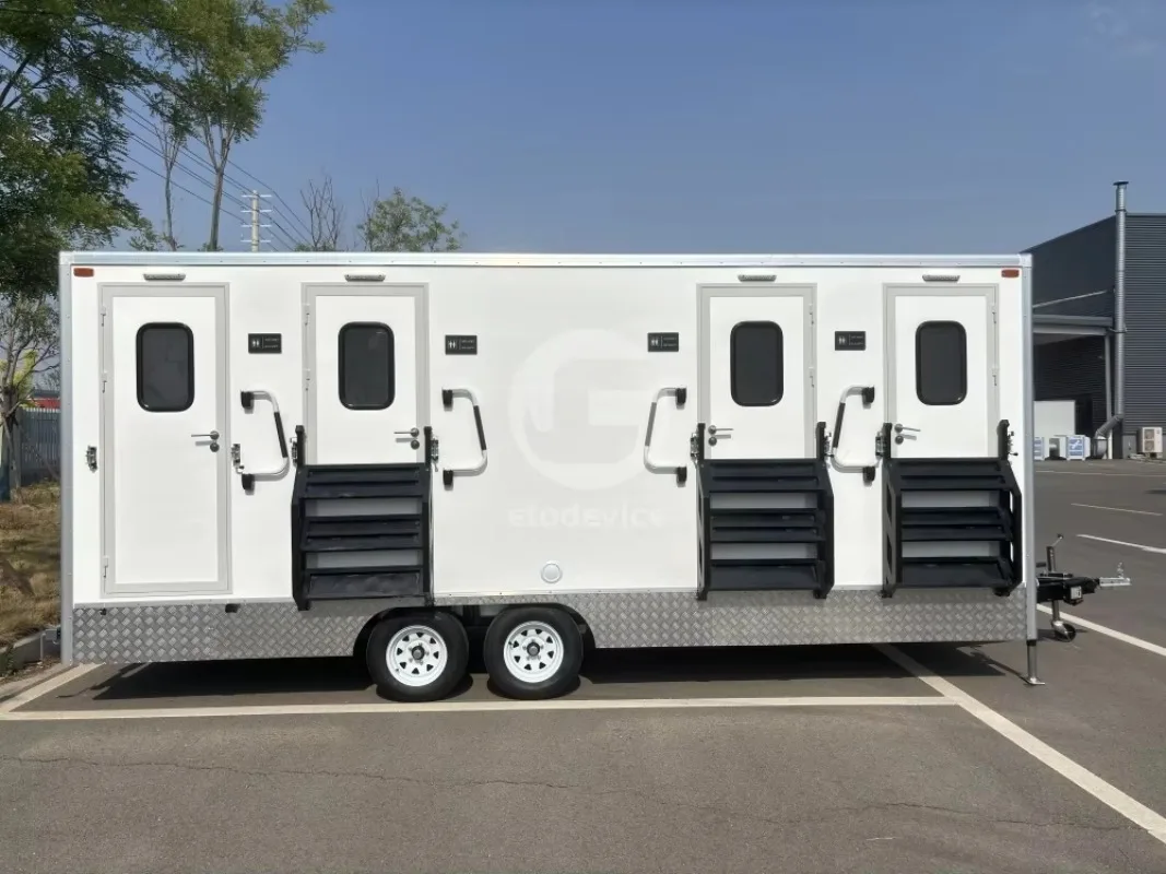 مقطورة مرحاض محمولة للاستحمام بتصميم متنقل مع مرحاض متنقل