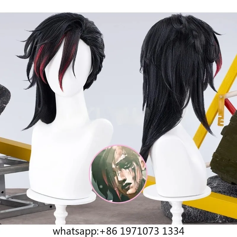 IN STOCK Vi Wig Cosplay Anime Arcane Cosplay WakuWaku Women 45cm Black Red Gradient Hair Arcane Season2 Vi Cosplay LOL Wig Jinx