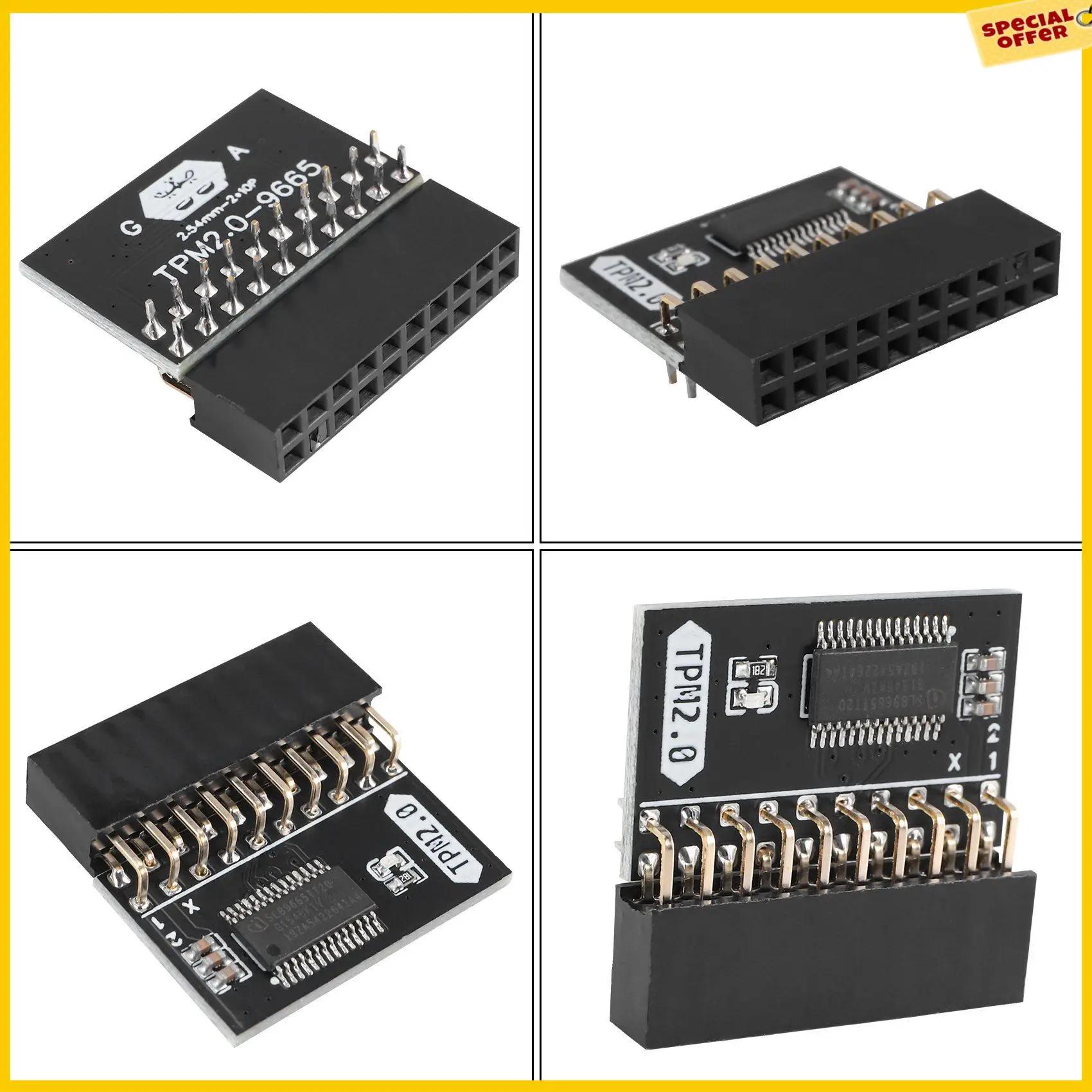 وحدة حماية A25P LPC 20Pin لـ ASUS TPM-L R2.0/جيجابايت GC-TPM2.0 وحدة منصة الثقة المتوافقة 20-Pin 20-1 L2P7