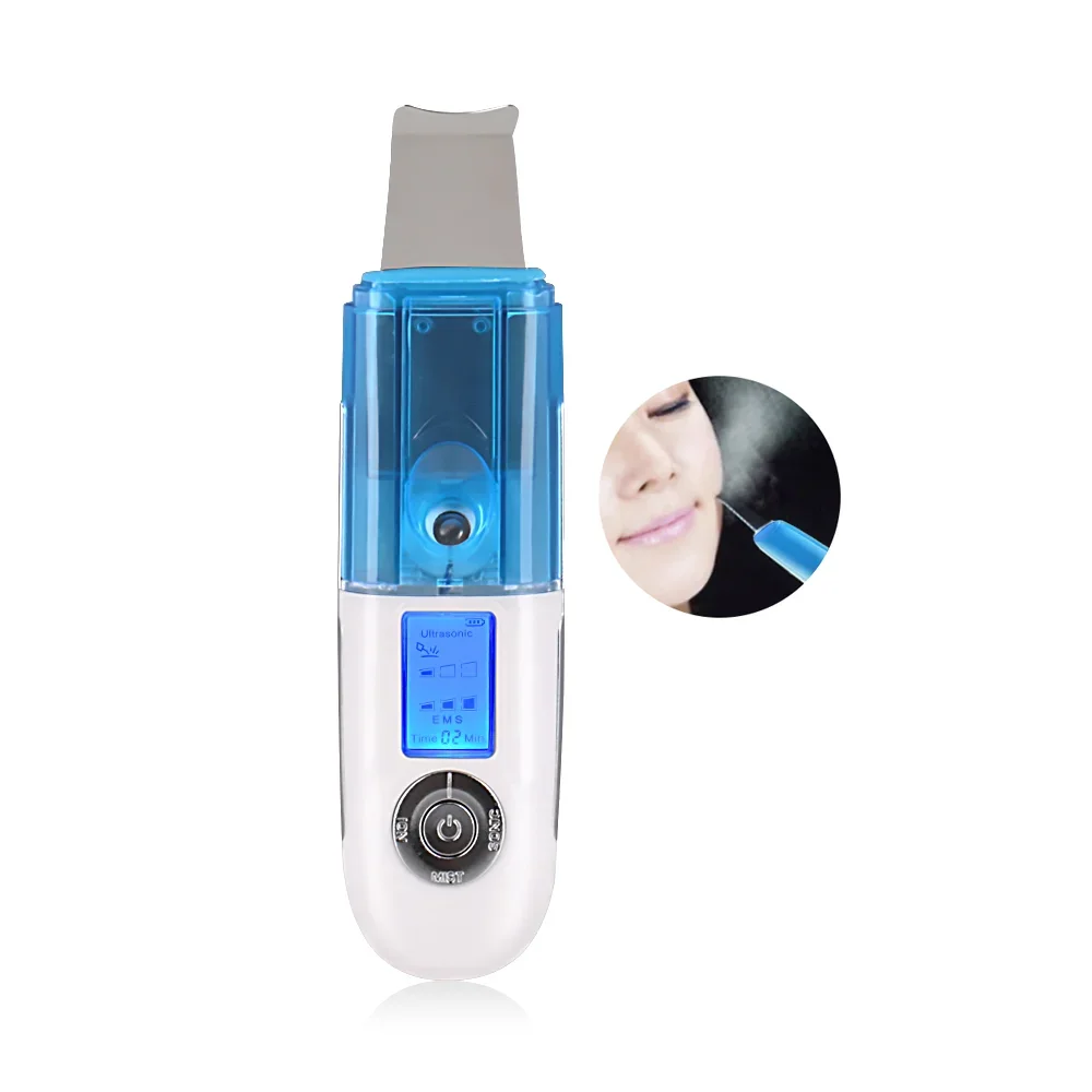 New Arrival Depurador De Piel Exfoliator Face Head Sprayer Ultrasonic Spatula Machine Dead Skin Removal Skin Scrub fast shippi