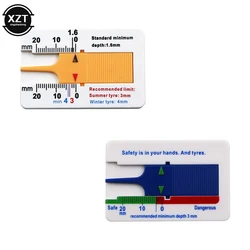 Car Wheel Tire Depth Gauge 0-20mm Tyre Tread Depthometer Depth Indicator Gauge Gage Motorcycle Trailer Van Measure Tool