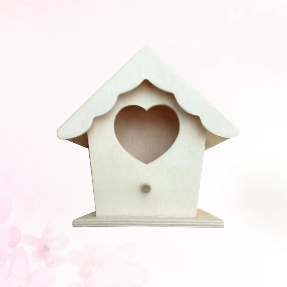 

Bird Decor Creative Wood Environmental Protection Safe Home Bedroom Garden Ornament Idea Pet Supplies Nest Decor Hanging Wood