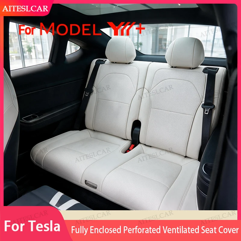 For New Tesla Model Y L Launch 2026 Ventilation Leather Seat Cover Cushion Breathability Comfortable Seat Interior Accessories