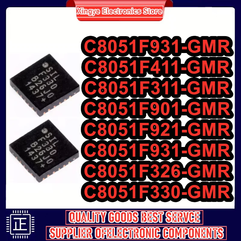 

5PCS C8051F931-GMR C8051F411-GMR C8051F311-GMR C8051F901-GMR C8051F921-GMR C8051F931-GMR C8051F330-GMR C8051F326-GMR QFN28 New