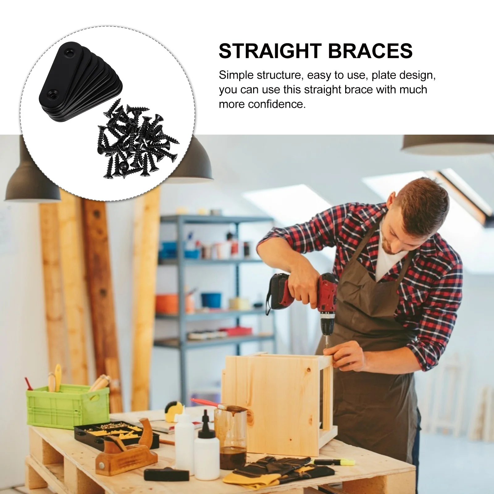 

Brackets for Shelves Corner Connector Bed Hardware Wood Flat Brace Stainless Steel