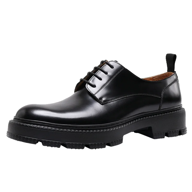 2025 جديد الرجال الأعمال الرسمية جولة رئيس زيادة الترفيه منصة جلدية ركاب أحذية أحذية الزفاف #2