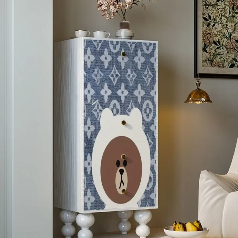 Medieval style living room chest, storage cabinet next to the sofa, walnut solid wood locker, artistic locker, complete cabinet