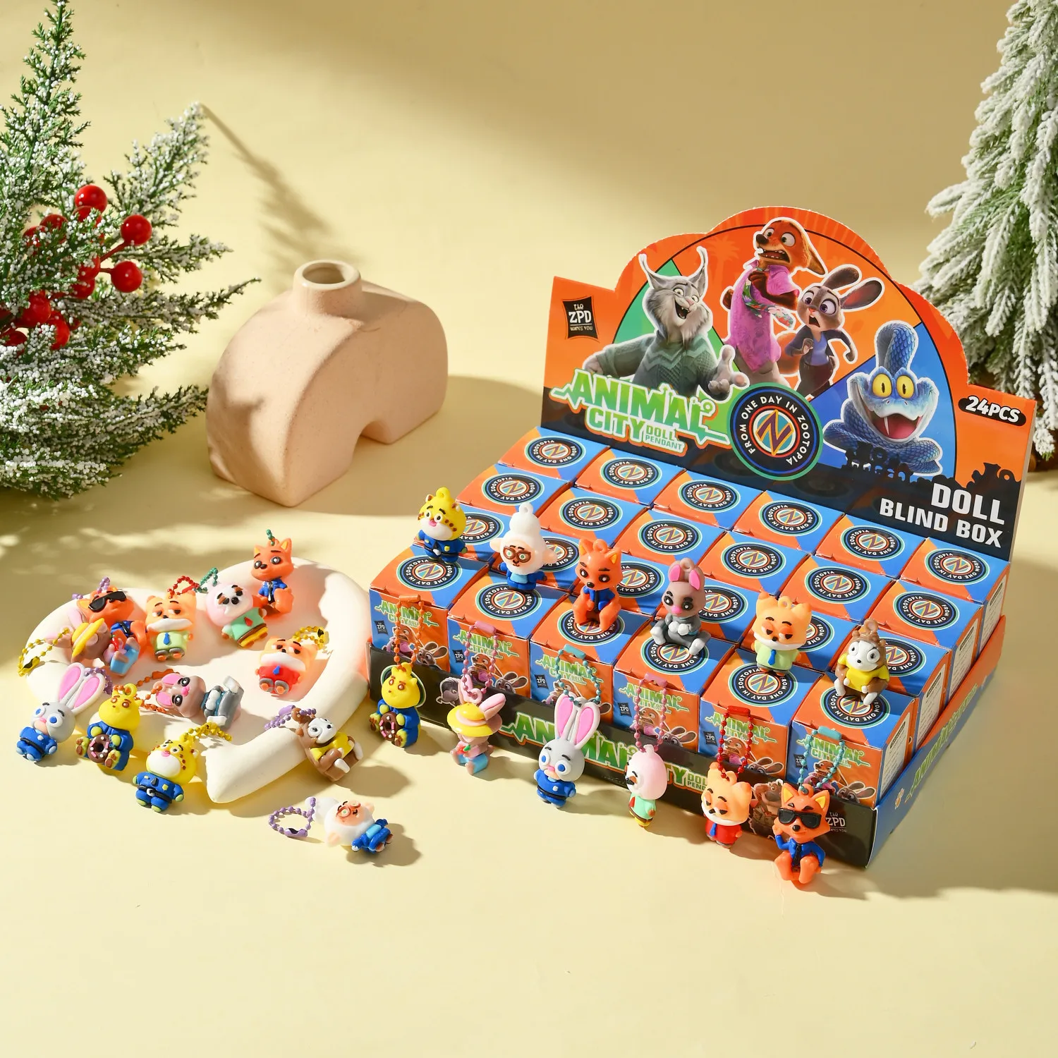 Disney Cartoon Zootopia Blind Box Nick Judy Characters Figure Toys Dolls Fans Children Birthday Christmas Gifts New 24pcs/Set