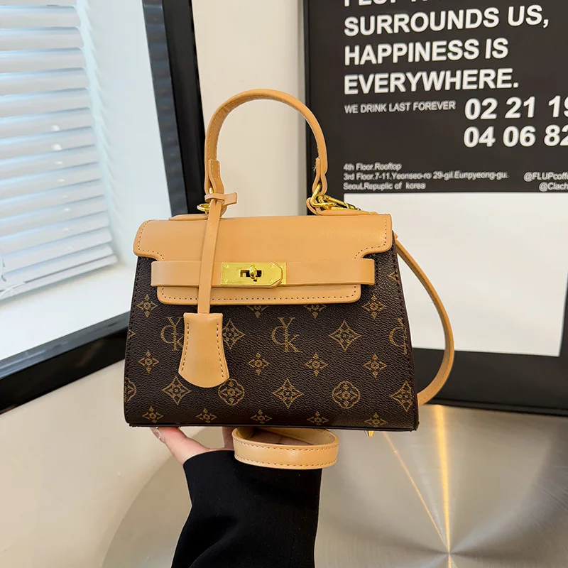 

Women's Tote Bag - Chic Small Suede Handle, Lightweight & Spacious, Elegant Contrast Stitching, Perfect for Office & Daily Us