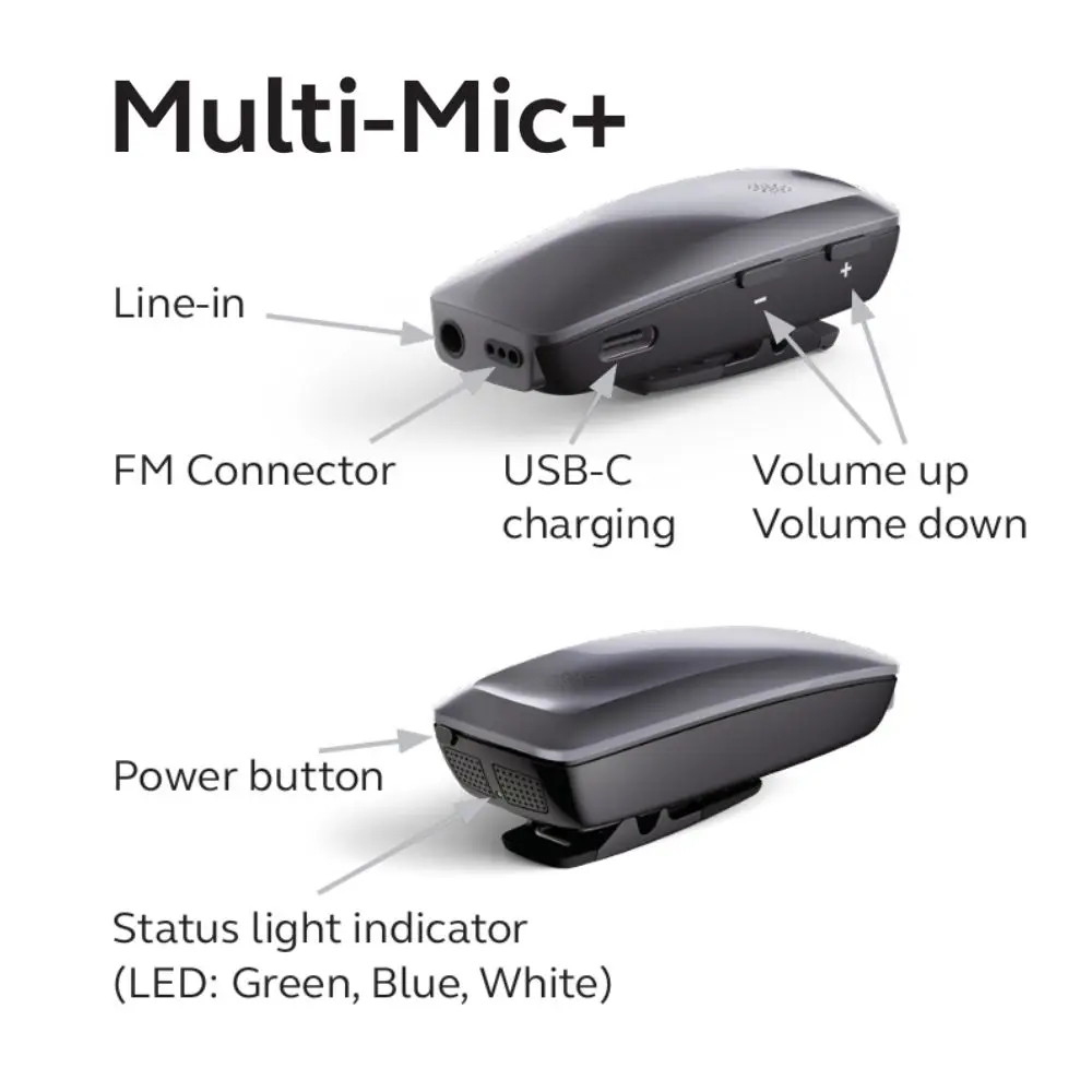 GN Resound Multi Mic plus Hearing aid accessories Wireless microphone Suitable for Nexia, Vivia and New wireless hearing aids