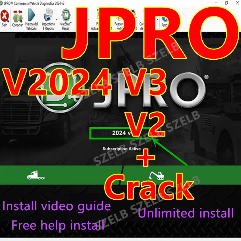 Newest 2024 JPRO Commercial Fleet Diagnostics JPRO 2024 V3/V2+ Unlocked Keygen+ Install Video+ Unlimited Install+ Free Install