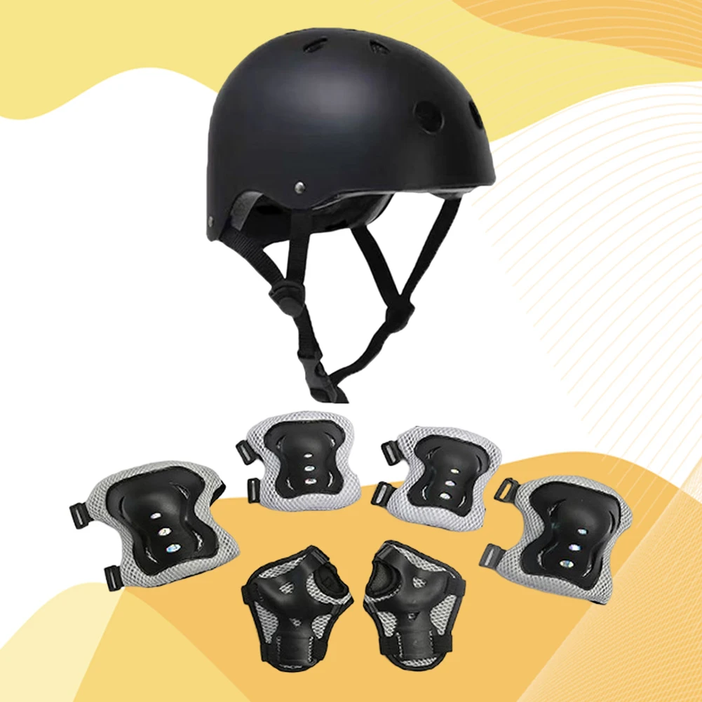 Children Bcycle Helmet Roller Skating Thick Knee Protection Helmet Elbow Protection Wrist Protection Complete Set Of Equipmen