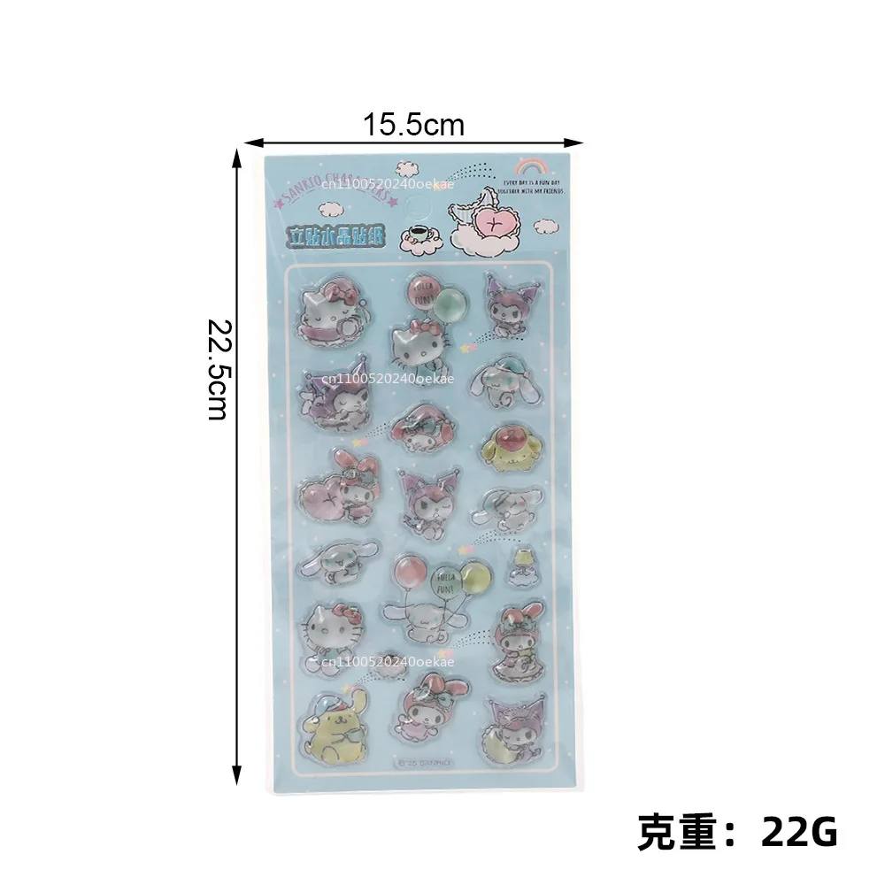 New Kitty cat and Shin chan 3D Stereoscopic Crystal Stickers  Children's Creative Handbooks Stereoscopic  Decoration Stickers